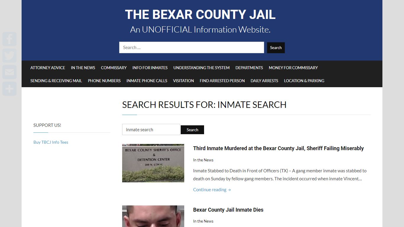 inmate search | The Bexar County Jail